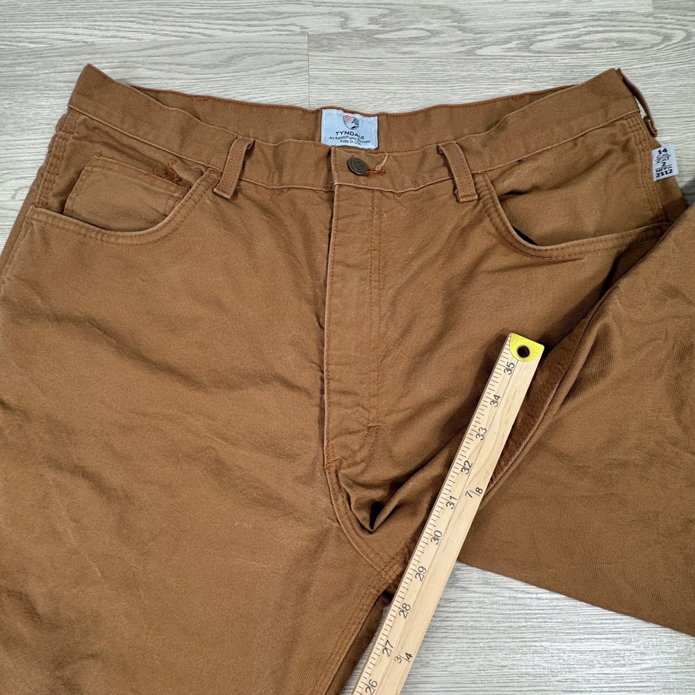 Tyndale Men's Work Pants Flame Resistant FR Navajo Carpenter Brown W40 L30 - Picture 4 of 10